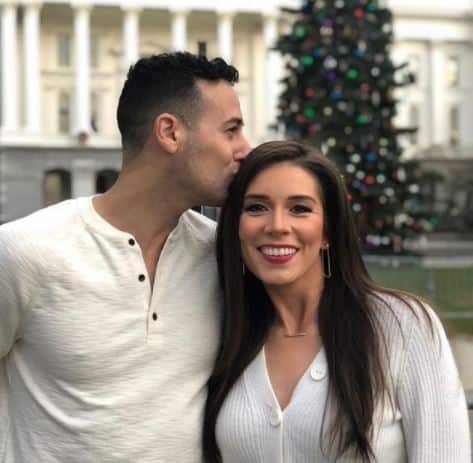 Ashley Zavala with her boyfriend, Adam Epstein, with whom she works Fox 40 news channel. How old is Ashley as of 2021?